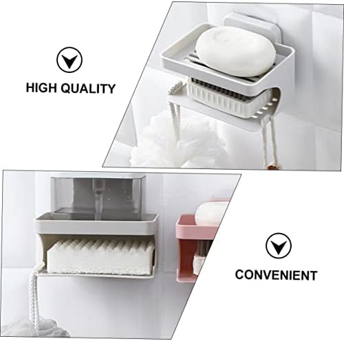 IMIKEYA Double Layer Soap Rack for Bathroom and Kitchen