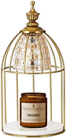 Swokazoe Candle Lamp Gold Frame Night Light with Aromatherapy