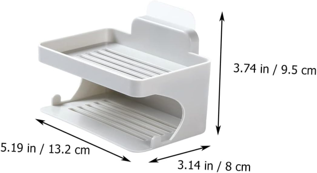 Yardenfun Double Layer Soap Holder Bathroom Organizer