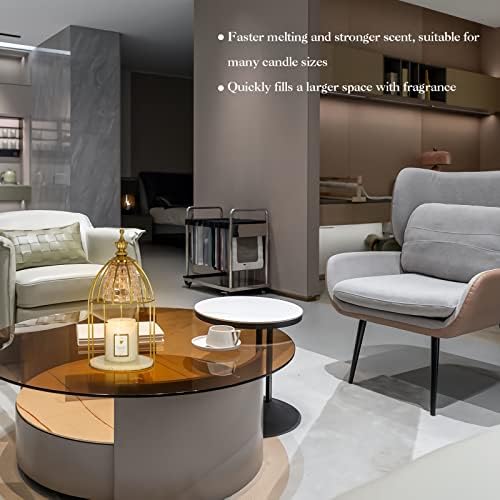 Swokazoe Candle Lamp Gold Frame Night Light with Aromatherapy