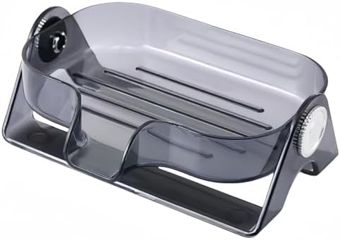Self-Draining Plastic Soap Dish Holder for Sink and Shower