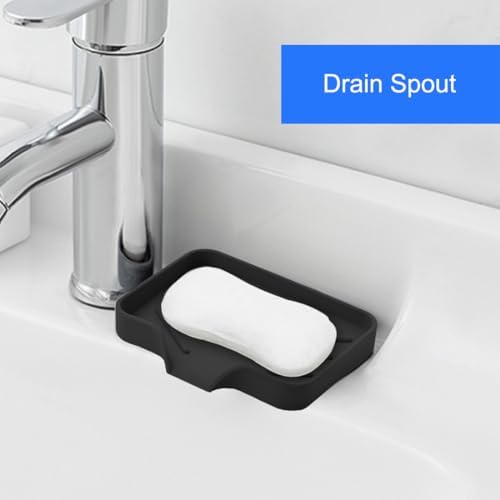 Metopets Sponge Holder with Drain Spout - Black 47 x 36