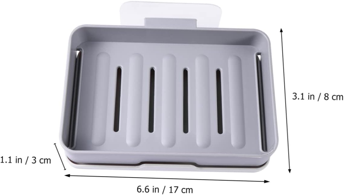 Wall-Mounted Soap Dish Draining Holder for Bathroom Kitchen