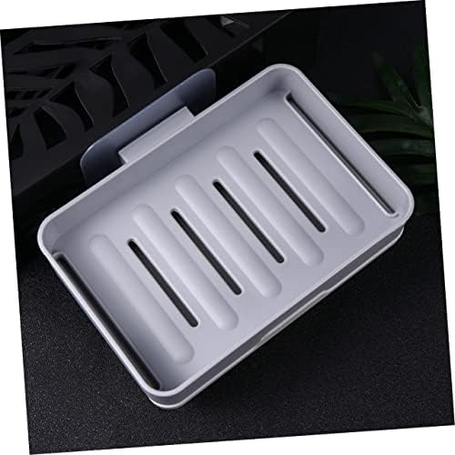 Wall-Mounted Draining Soap Dish Holder - Dark Grey Single Layer