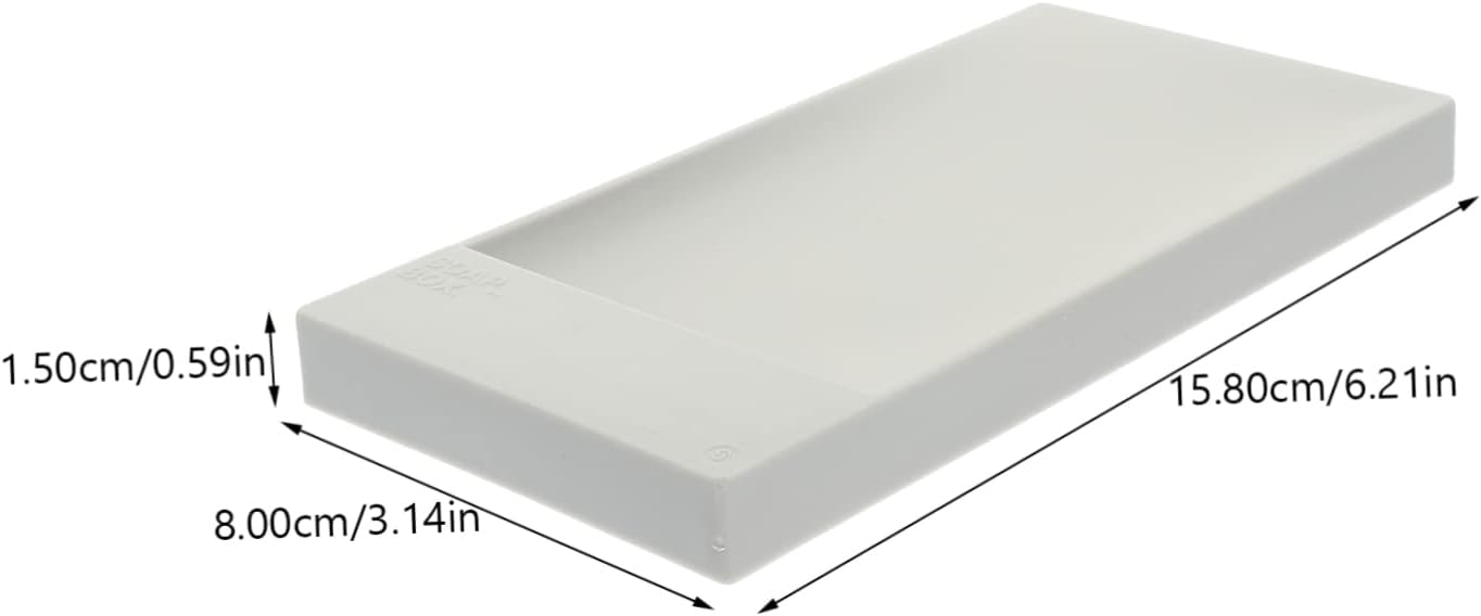 BRIGHTFUFU Gray Soap Holder for Bathroom and Kitchen Countertop