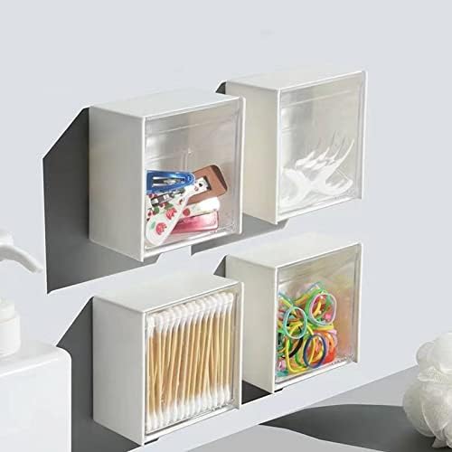 Bluelans Bathroom Organizer Qtips Cotton Balls Swabs Hair Band Holder