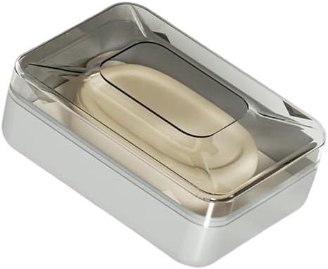 ZEXKENS PET Soap Dish with Drain Rack and Lid 1