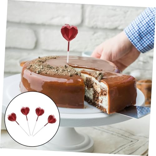HOLIDYOYO 8pcs Heart Shaped Birthday Candles