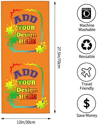 Custom Beach Towels 12x275in with Picture Text Logo