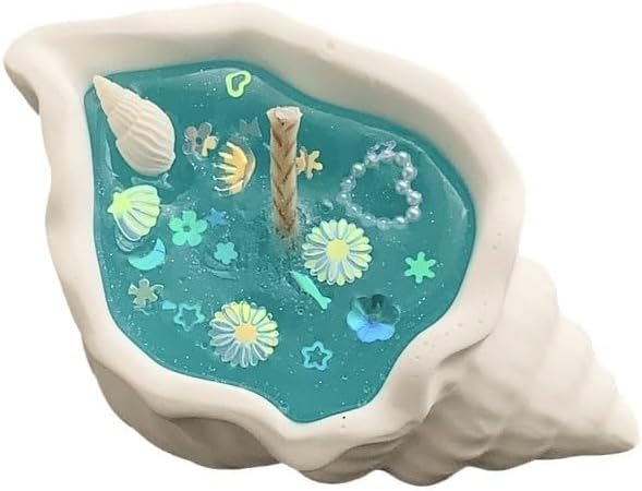 Niaviben Aquamarine Starry Pearl Jelly Candle