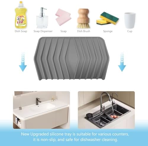 KIACFFH Silicone Soap Dish with Drainage for Kitchen and Shower
