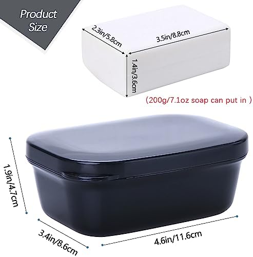 PUTING 1 Pack Travel Soap Holder Black