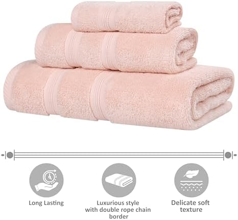 Superior 9-Piece Cotton Towel Set in Peach 1