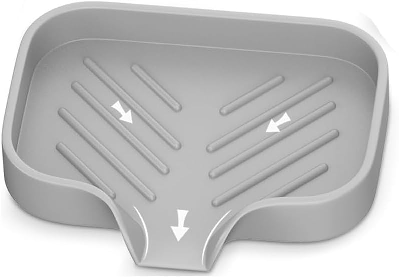 AKOAK 1 Pack Silicone Soap Dish Rack for Sink and Bathroom