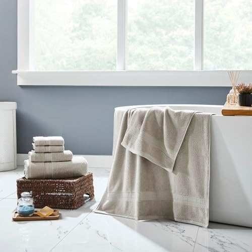 Modern Threads 6-Piece Rayon from Bamboo Towel Set - Ultra Soft Taupe 1