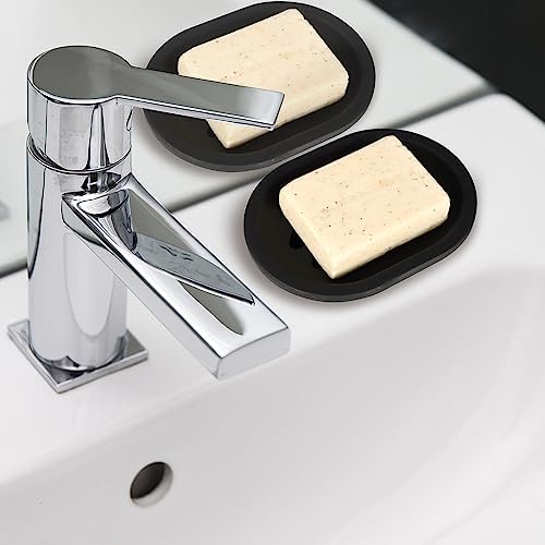Topsky 4pcs Soap Dish with Drip Tray and Drain