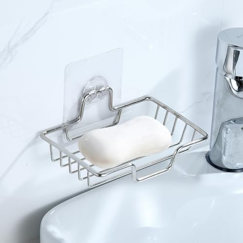 Stainless Steel Soap Holder with Drainage and Anti-Slip Design