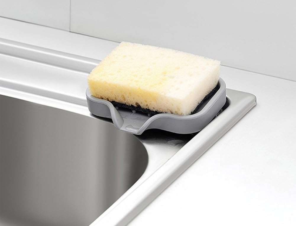 AKOAK 1 Pack Silicone Soap Dish Rack for Sink and Bathroom
