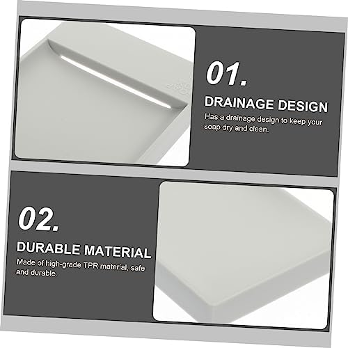 PRETYZOOM 2-Piece Self-Draining Soap Dish for Countertop Bathrooms and Kitchens