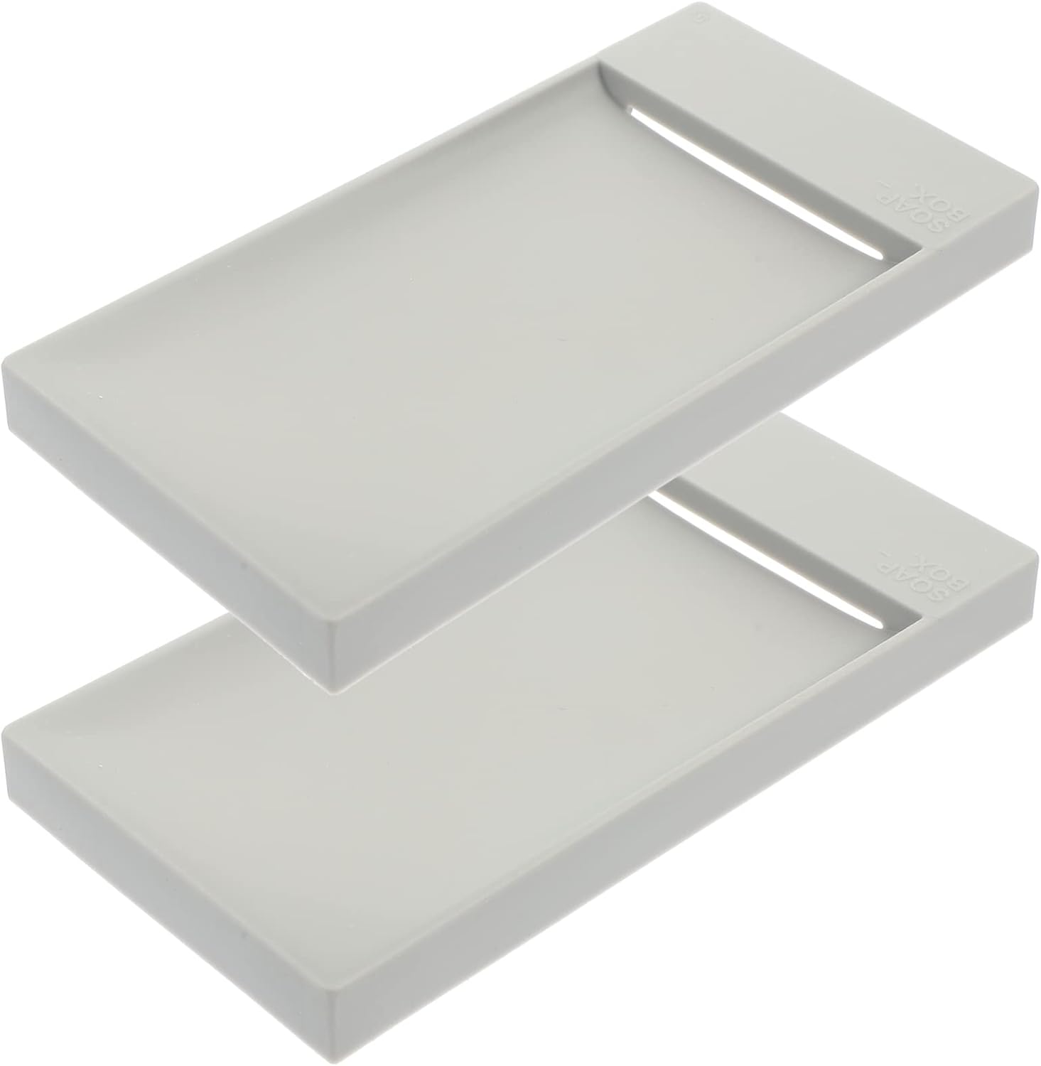 ARTIBETTER 2pcs Bar Soap Holder Grey Self Draining