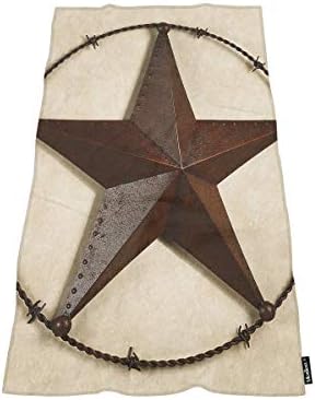 Moslion Comfy Bath Towel Rusty Iron Texas Star 64x32 Inches