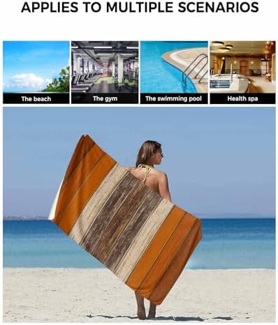 3 Piece Farmhouse Burnt Orange Bath Towel Set with Hand Towel and Washcloth