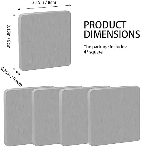 Set of 4 Diatomite Coasters for Water Absorption