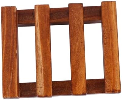 PRETYZOOM Wooden Soap Dish for Drainage and Storage