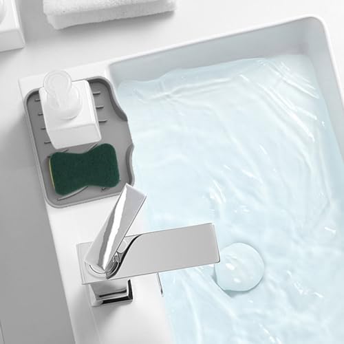 Kitchen Sink Soap Sponges Tray Silicone Holder