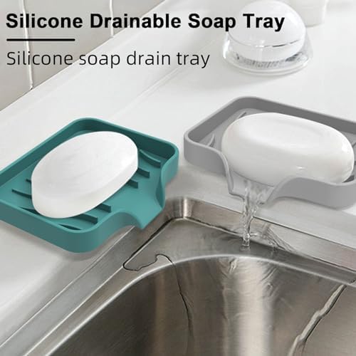 Curfair Soap Dish with Suction Cup and Quick-Dry Design