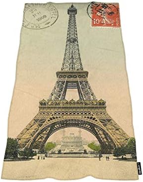Moslion Retro Paris Eiffel Towel Set for Home Beach Camping