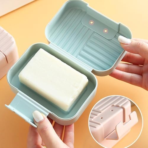 Travel Soap Case Box with Sealed Lid 1 Bar Soap Holder