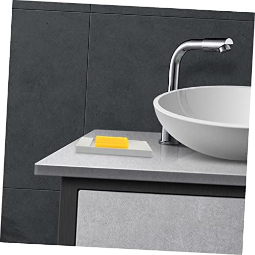 BRIGHTFUFU Gray Soap Holder for Bathroom and Kitchen Countertop