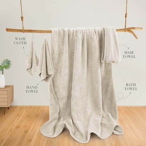 MaopaoBeauty 35x70 Extra Large Towel Set of 4