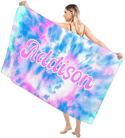 Personalized Beach Towel with Name and Pattern 1