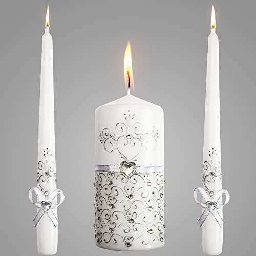 VABA Unity Candles 3 Pcs Wedding Ceremony Set