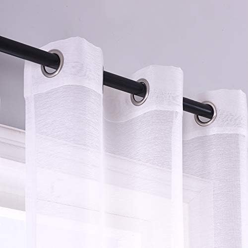 KOUFALL 96 Sheer Curtains White Grommet Set of 2 Panels