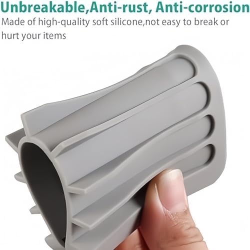 Self-Draining Silicone Soap Dish for Bathroom Gray and White
