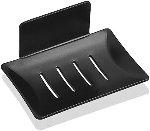 Lancher Soap Rack Adhesive Bath Holder - Black 1