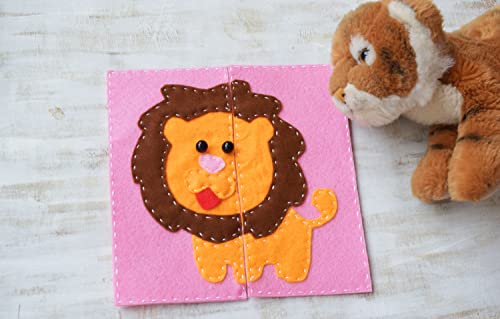 Felt Puzzle Set of 3 African Animals for Kids