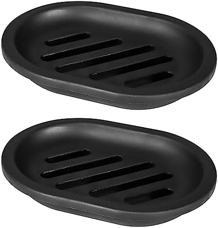 Topsky 4pcs Soap Dish with Drip Tray and Drain