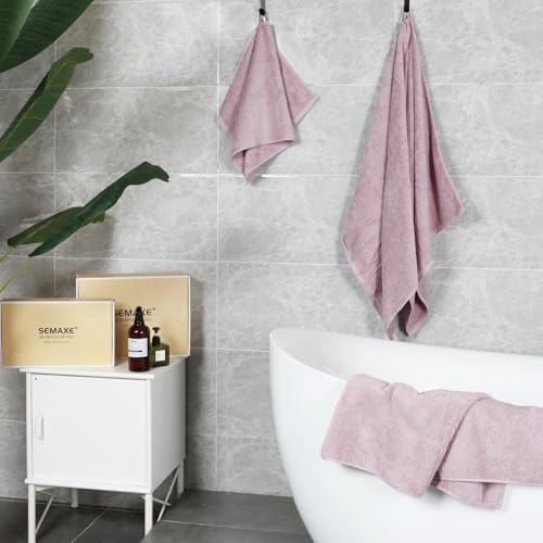 SEMAXE 6-Piece Bathroom Towel Set - 100 Cotton