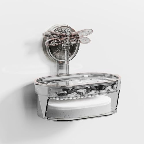 Suction Cup Soap Holder with Drainage Gray 1