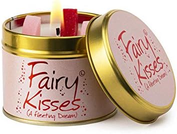 Lily-Flame Fairy Kisses Soft Pink Red Candle Tin