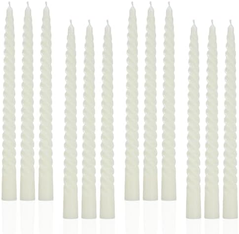 Ivory Tall Taper Candles 10inch 12 Pack E-Ivory