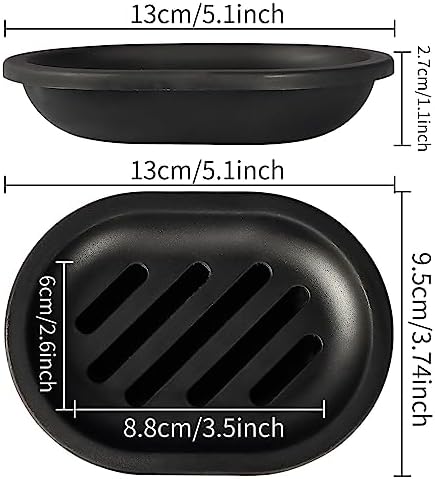 Topsky 4pcs Soap Dish with Drip Tray and Drain