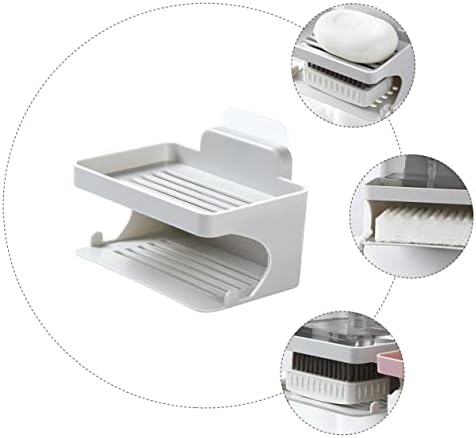 ABOOFAN Double Layer Hanging Soap Rack for Bathroom