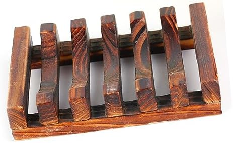 SOPOTUTU Carbonized Wooden Soap Dish Stylish Holder