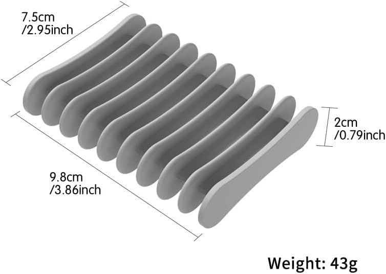 Silicone Soap Dish with Drainage and Non-Slip Base