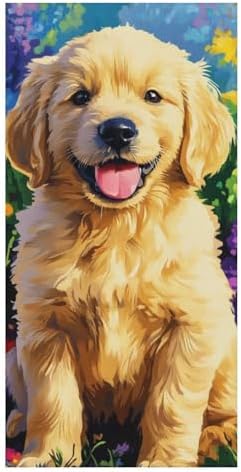 Cute Puppy Fluffy Oversized Beach Towel 32x64 Inches